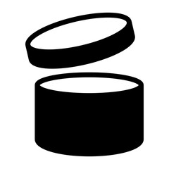 Pao symbol black color vector isolated on white background. Period after opening icon 10 eps