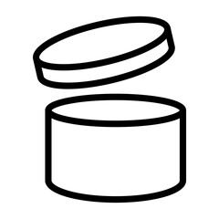 Pao symbol black color line vector isolated on white background. Period after opening icon 10 eps