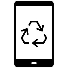 Mobile Recycling Icon