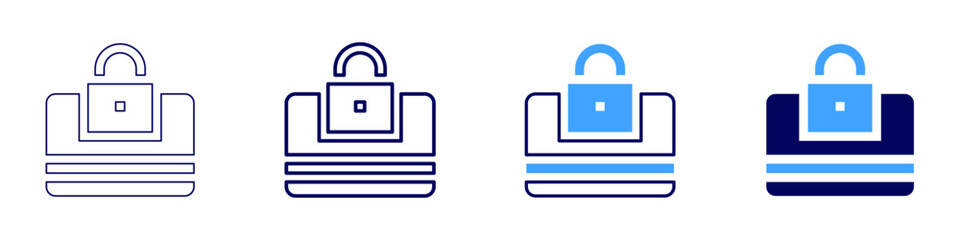 Payment system upgrade icon in 4 different styles. Thin Line, Line, Bold Line, Duotone. Duotone style. Editable stroke