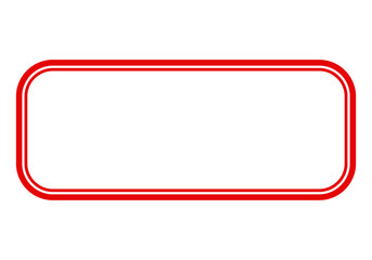 Marco rectangular de doble trazo de color rojo