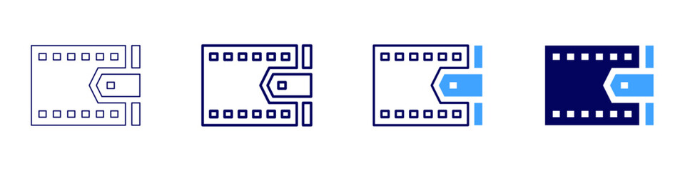 Payment wallet features icon in 4 different styles. Thin Line, Line, Bold Line, Duotone. Duotone style. Editable stroke