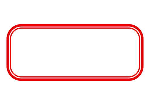Marco rectangular de doble trazo de color rojo