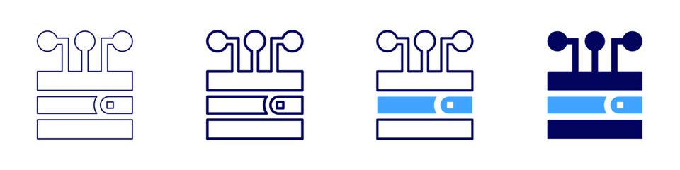 Recurring billing payment icon in 4 different styles. Thin Line, Line, Bold Line, Duotone. Duotone style. Editable stroke