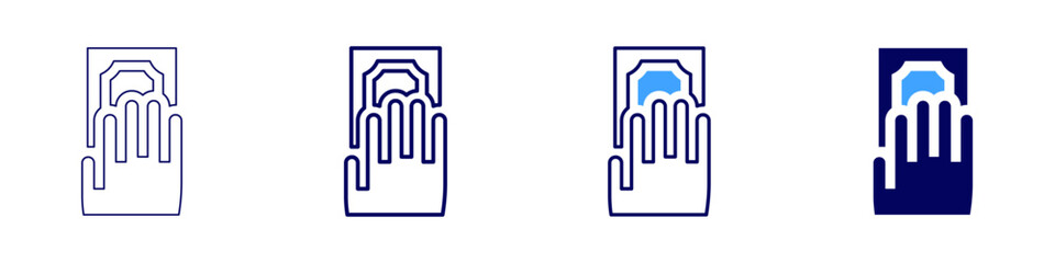 Transaction payment solutions icon in 4 different styles. Thin Line, Line, Bold Line, Duotone. Duotone style. Editable stroke