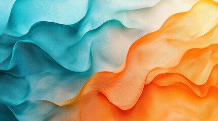 Abstract teal and orange background with vibrant gradients and textured patterns. Featuring bright teal and energetic orange tones. Ideal for dynamic projects and artistic designs.
