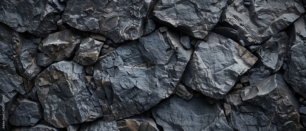 Aufkleber moody dark gray rough grainy stone texture background with subtle uneven surface for bold modern des