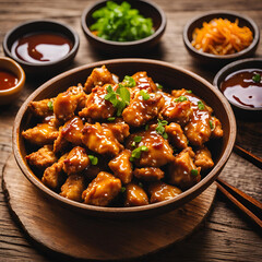 fried chicken with chili sauce