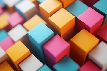 Colorful cubes abstract background texture design