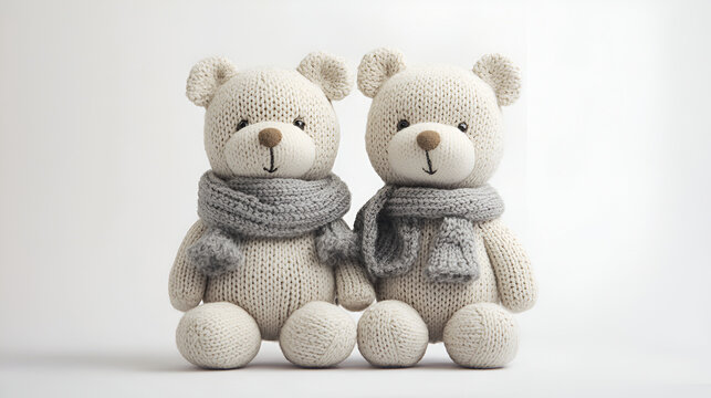  a beautiful teddy bear sitting on a chari  on the whit background