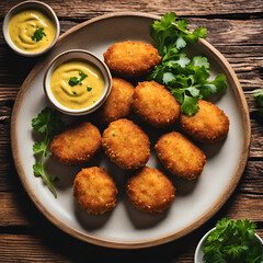 chicken nuggets with french fries