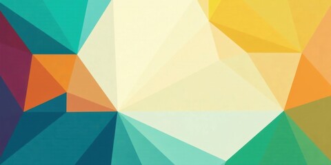 Abstract Geometric Pattern Featuring a Vivid Array of Hues and Shades in a Polygonal Design