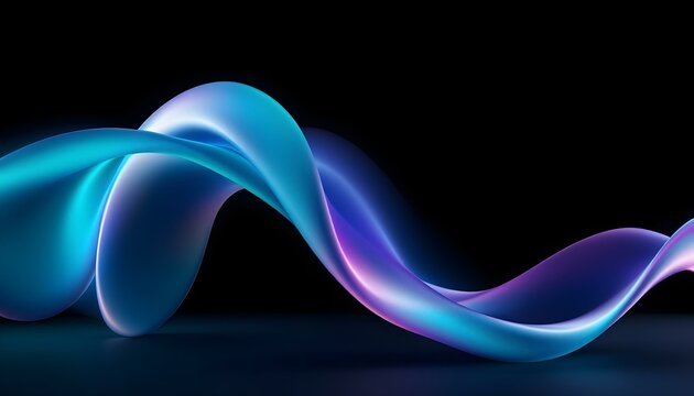 Abstract torus ring bubble glass background in 3d render design. abstract blue background, twisted glass shape, highlight reflection, isolated design element 