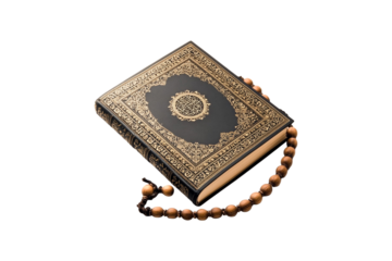 Holy Quran and prayer beads spiritual devotion peaceful faith
