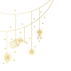 Golden Ramadan Hanging Border Decoration