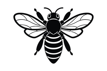 Silhouette design of a honey bee vector art illustration4.eps