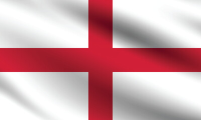 Obraz premium Flag of England. England flag official size and color standards digital vector illustration. Waving flag icon.