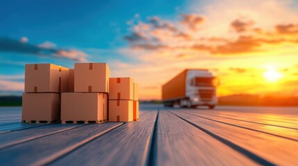 inventory management supply Supply packages being loaded onto a truck at a warehouse dock, ensuring smooth logistics and inventory accuracy.