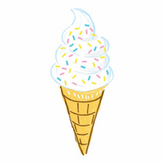 Hand Drawn Ice Cream Cone – Ideal for summer treat promotions