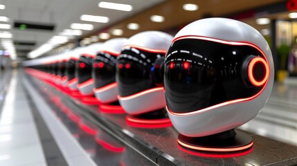 Exploring technology and diversity  futuristic female robots and humans in a modern innovative world