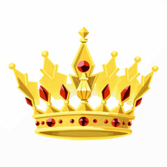 Illustration Golden Crown Isolated Background for Luxury Branding