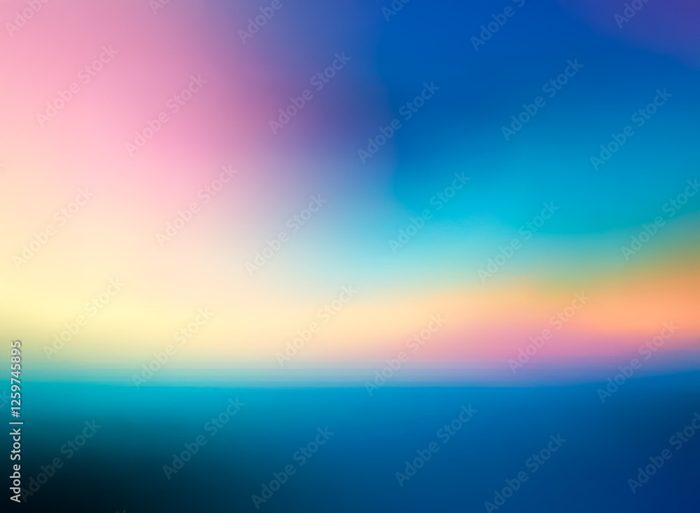 Aufkleber soft pastel gradient background with a soft blend of pink, yellow, blue, and teal hues, creating a c