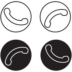 Phone call icon. Colorful Telephone icon symbol. Vector illustration. Variety phone call icon Design.