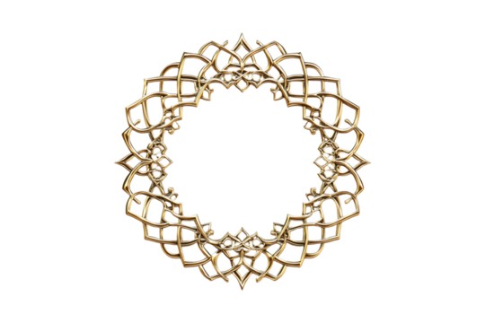 Elegant Golden Mandala Frame Ornate Design Luxury Style
