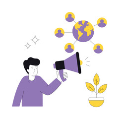 Affiliate Network Concept vector illustration.  isolated on white Background. 