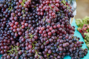 Close-up of red grape in market
