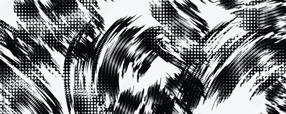 Poster glitch distorted brush stroke . noise destroyed logo . trendy defect error shapes . glitched frame .
