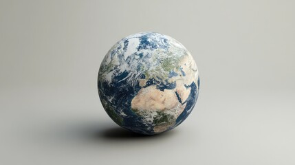 Fototapeta premium Earth Globe on a Grey Background