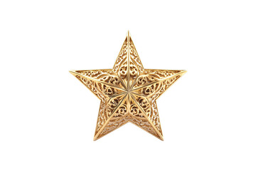 Intricate Gold Star Dazzling Design Elegant Luxury Festive Ornament