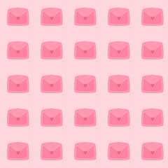 seamless pattern with pink hearts