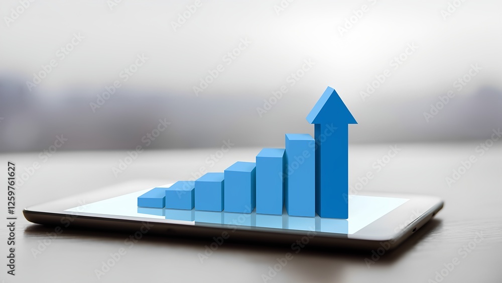 Aufkleber business growth insights online platform data visualization digital environment close-up view analys