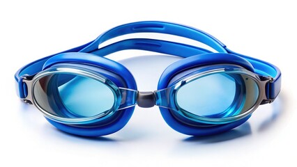 Blue Swimming Goggles Isolated