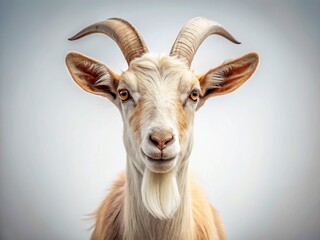 Obraz premium Captivating Studio Portrait of a Majestic Goat