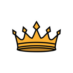 Obraz premium Crown vector, royal gold crown vector icon