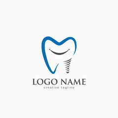 Dental, dental, tooth, dentist, dentistry, smile, happy dental logo fully editable vector template