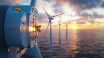 Offshore Wind Farm Monitoring System at Sunset Renewable Energy Technology
