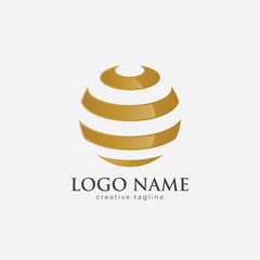 Golden Globe logo design vector template
