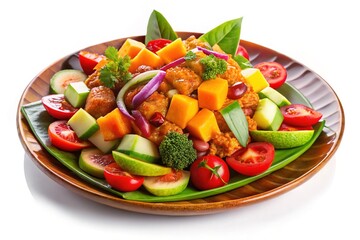 PNG Fruit Vegetable Salad Rojak Food Platter Plate