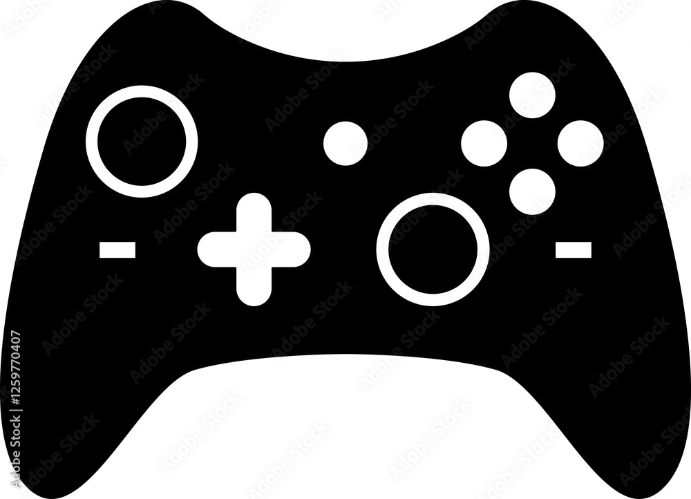Fototapete Games icon. Gamepad new concept. Black and white game controller symbol trendy flat and simple style icon for web site design, logo, app, game UI isolated on white background
