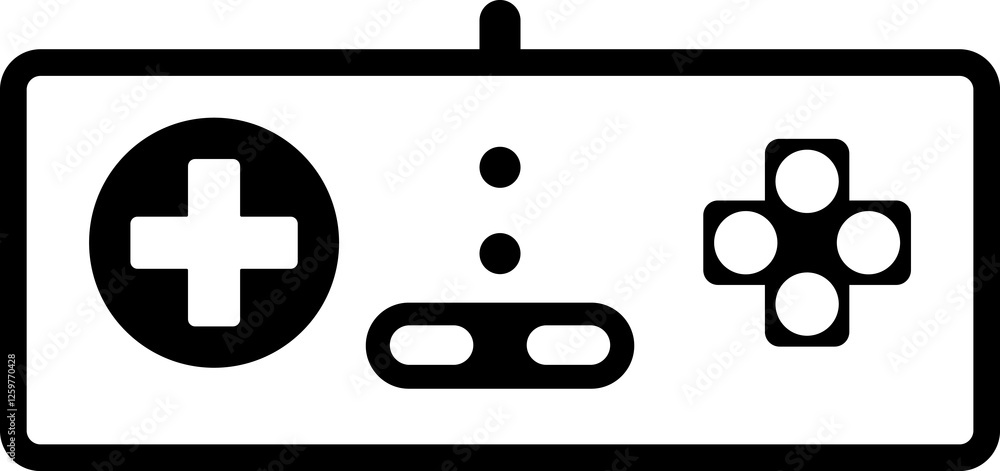 Fototapete Games icon. Gamepad new concept. Black and white game controller symbol trendy flat and simple style icon for web site design, logo, app, game UI isolated on white background
