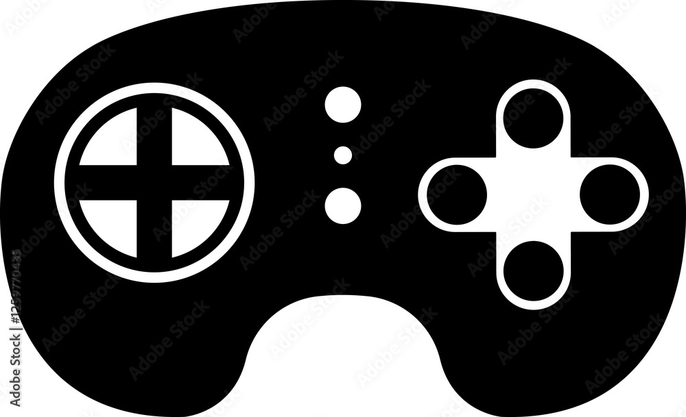 Fototapete Games icon. Gamepad new concept. Black and white game controller symbol trendy flat and simple style icon for web site design, logo, app, game UI isolated on white background