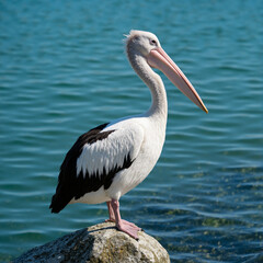 Obraz premium pelican in the water