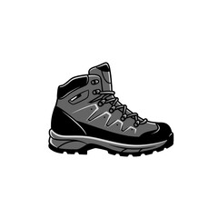 Illustration of a Hiking Boot for Outdoor and Adventure Enthusiasts