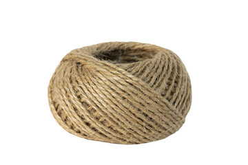 ball of natural jute rope isolated transparent png