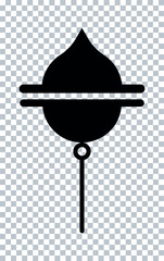 Islamic Hanging Ornament Silhouette PNG – Traditional Eid & Ramadan Lantern Clipart on Transparent Background
