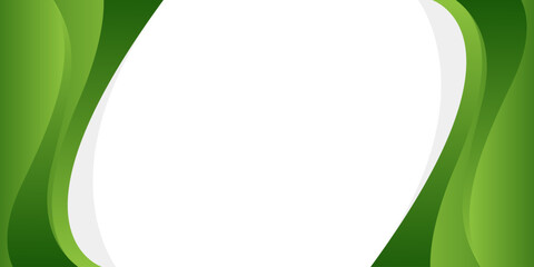 Abstract green curve background with wavy shapes. Modern dynamic wallpaper. Design for banners, templates, posters, business cards, sales, ads, events, websites and pages